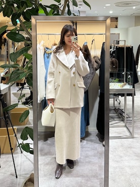 「アイテム（ピーコート）」を使った、まゆさん（レディース・171cm）の秋コーディネート