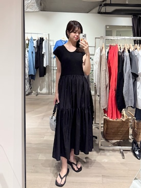 「夏ワンピース」｜まゆさん（レディース・171cm）の夏コーディネート