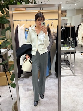 「アイテム（パーカー）」を使った、まゆさん（レディース・171cm）の秋コーディネート