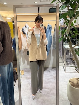 「秋服」｜「アイテム（その他アウター）」を使った、まゆさん（レディース・171cm）の秋コーディネート