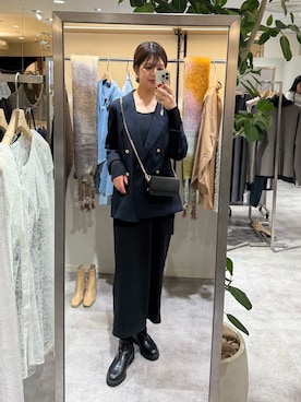 「アイテム（ジャケット/アウター）」を使った、まゆさん（レディース・171cm）の秋コーディネート
