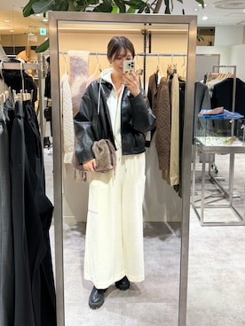 「アイテム（パーカー）」を使った、まゆさん（レディース・171cm）の秋コーディネート