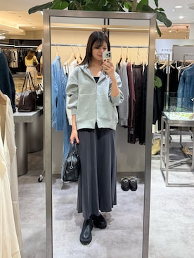 「アイテム（スカート）」を使った、まゆさん（レディース・171cm）の秋コーディネート