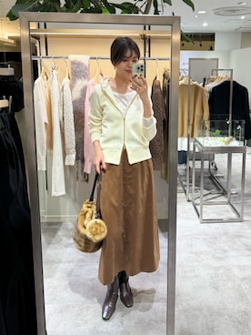 「アイテム（パーカー）」を使った、まゆさん（レディース・171cm）の秋コーディネート