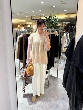 「RIVE DROITE（リヴドロワ）の【安定感◎】ラウンドトゥショートブーツ（ブーツ）」を使った、まゆさん（レディース・171cm）の秋コーディネート