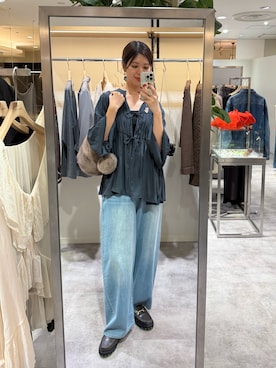 「アイテム（トップス）」を使った、まゆさん（レディース・171cm）の秋コーディネート