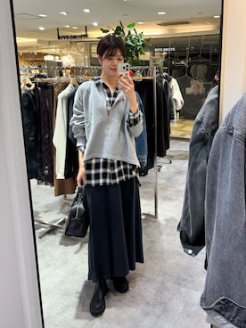 「モノトーンスタイル」｜まゆさん（レディース・171cm）の秋コーディネート