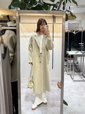 「アイテム（チェスターコート）」を使った、まゆさん（レディース・171cm・20代）の冬コーディネート