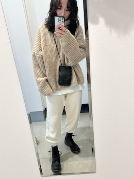 「アイテム（ニット/セーター）」を使った、emuさん（レディース・159cm）の秋コーディネート