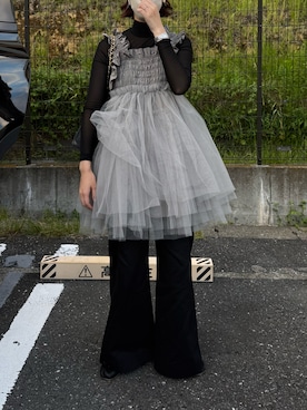 「アイテム（チノパンツ）」を使った、Ayaさん（レディース・165cm）の秋コーディネート