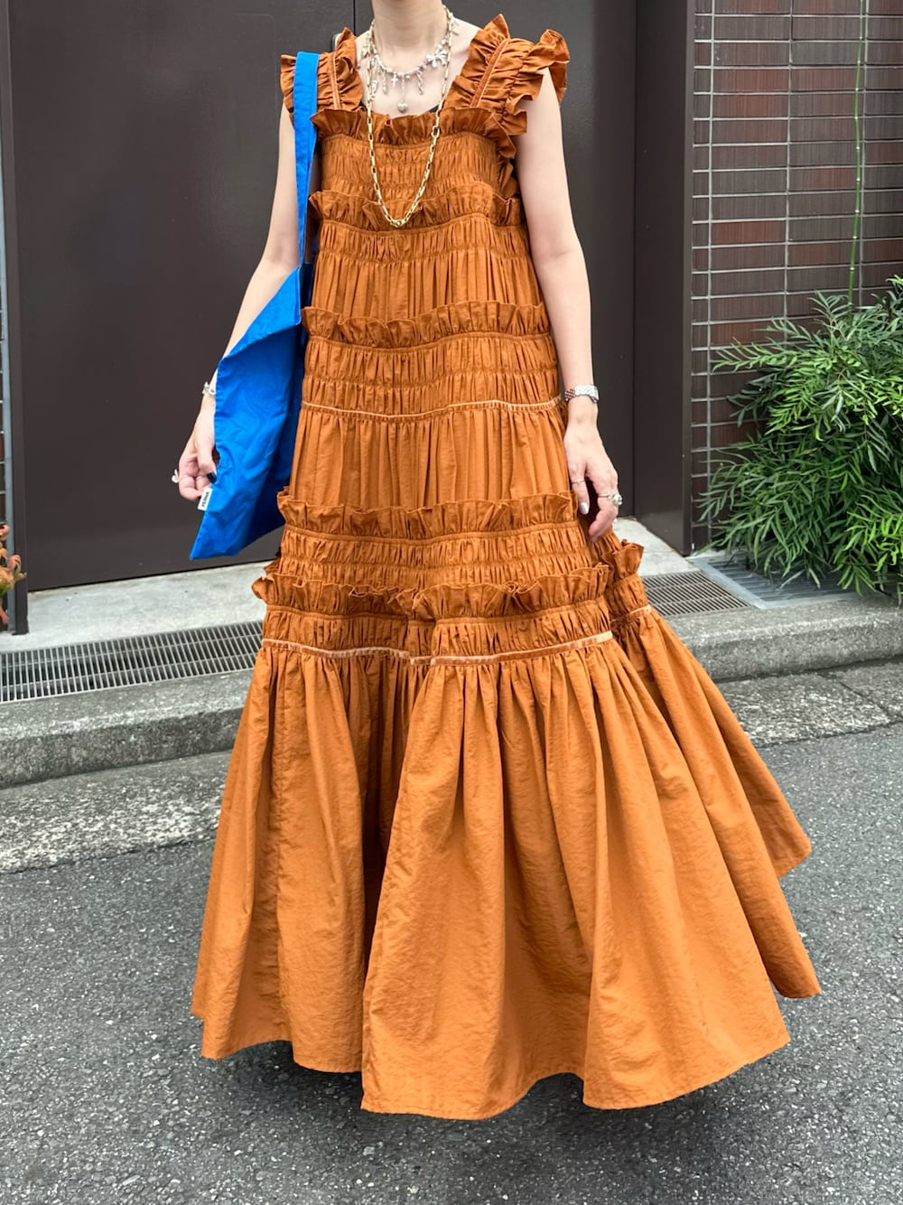 perna ペルナ ボリュームシャツワンピース ピンク PERNA ペルナ  