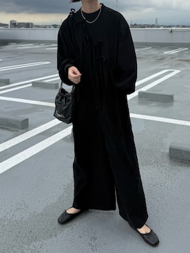 「アイテム（つなぎ/オールインワン）」を使った、Ayaさん（レディース・165cm）の秋コーディネート