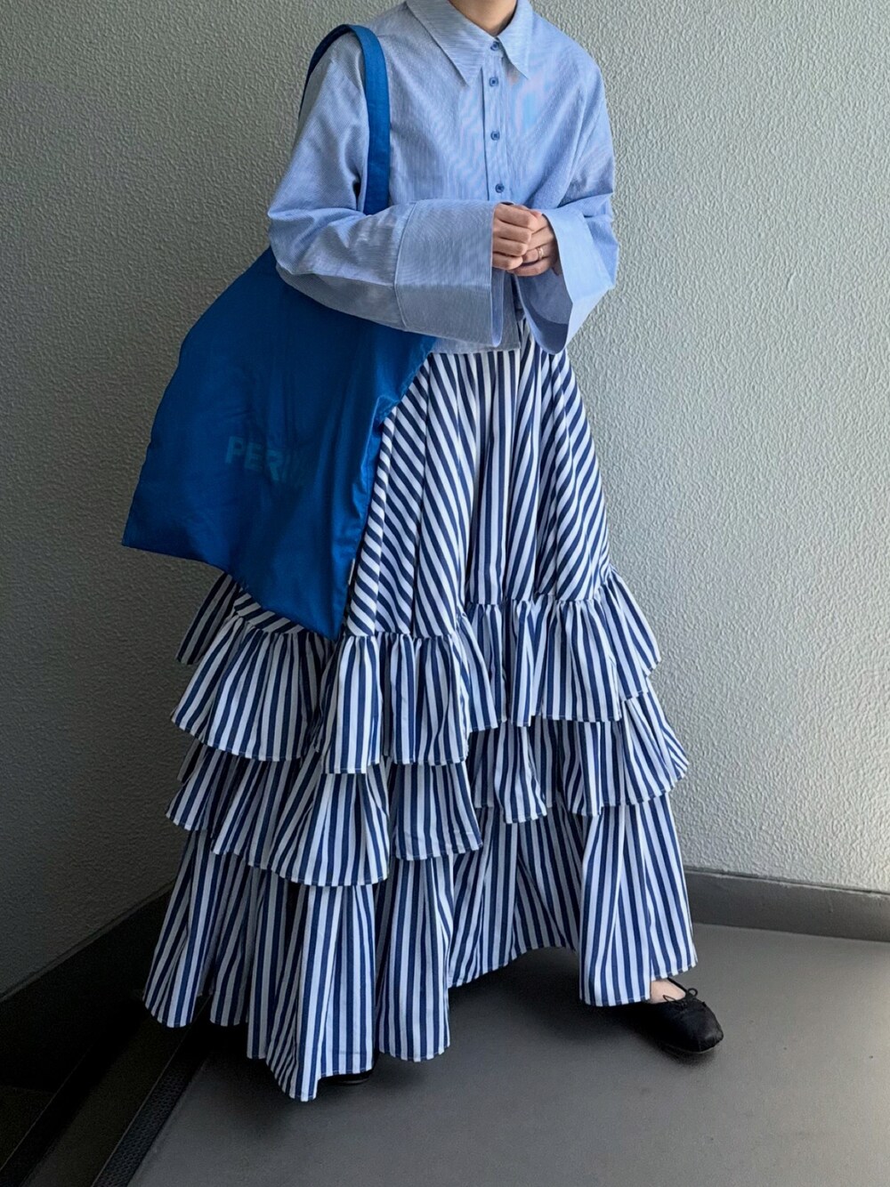 PERNA（ペルナ）の「ストライプティアードスカート（スカート）」 - WEAR