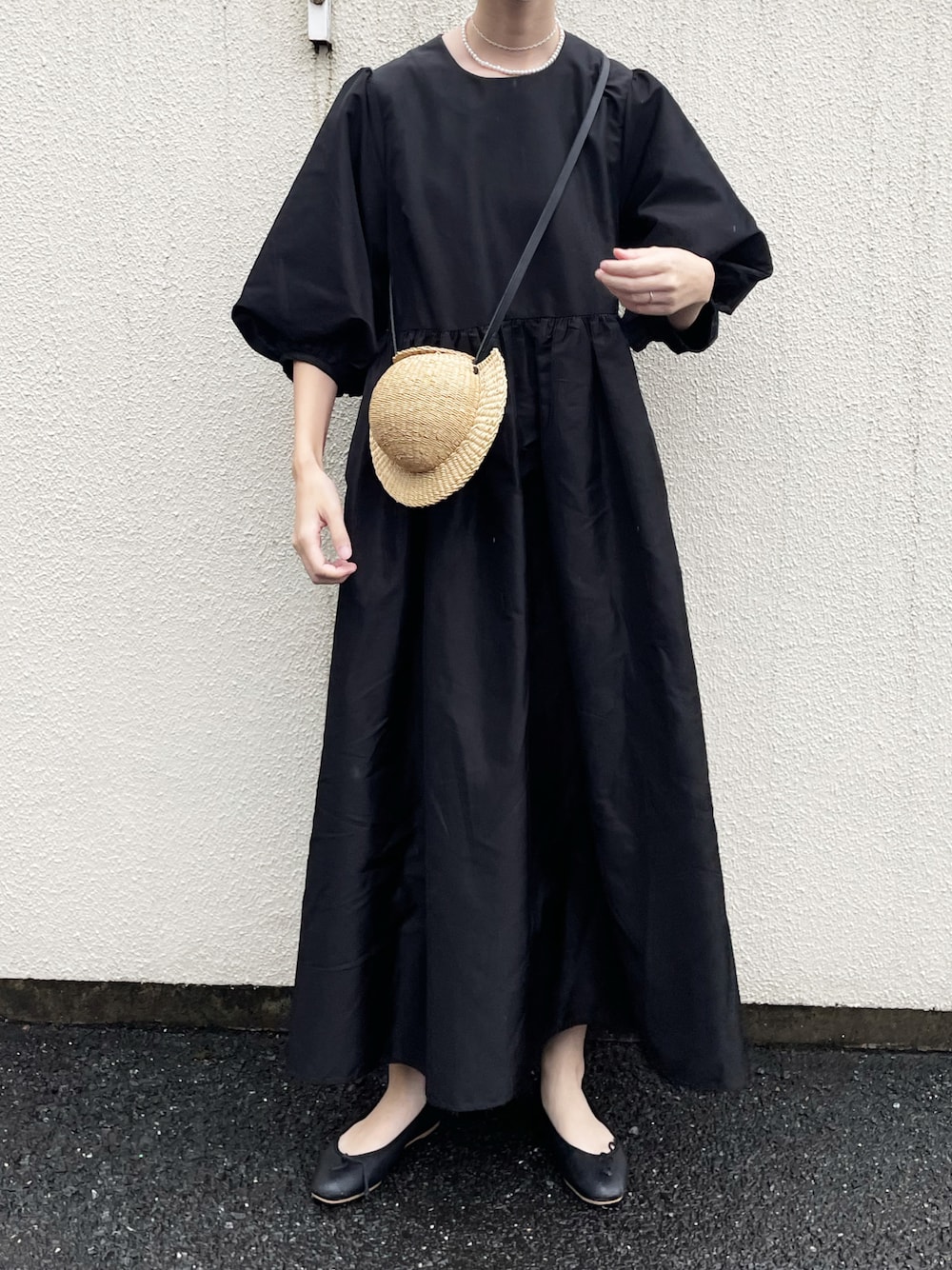 Aya × CAROLINA GLASER / 5分袖ボリューム ワンピースを使った人気