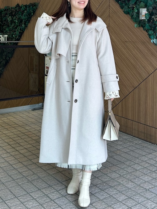 natural couture アウター 「ZOZO限定」ニットモッサスタンドカラー