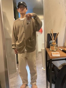 「アイテム（キャップ）」を使った、世界は透明さん（メンズ・165cm・20代）の春コーディネート