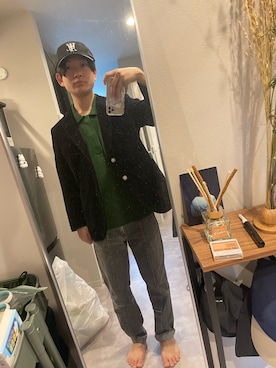 「アイテム（キャップ）」を使った、世界は透明さん（メンズ・165cm・20代）の春コーディネート