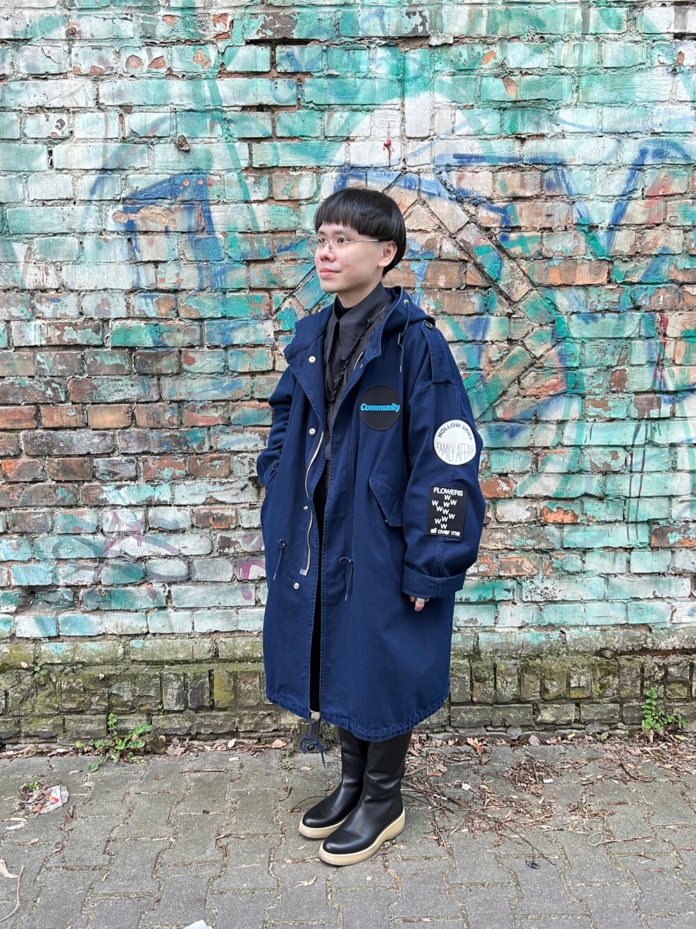「RAF SIMONS、therow、men、ootd」｜「RAF SIMONSのアイテム（マウンテンパーカー、ブルー系）」を使った、じゃいれん / Jirehさん（メンズ・165cm）の夏コーディネートの1枚目の写真