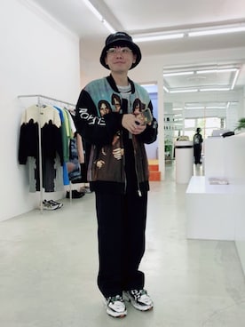 「UNDERCOVER（アンダーカバー）のアイテム（ブルゾン）」を使った、じゃいれん / Jirehさん（メンズ・165cm）の夏コーディネート
