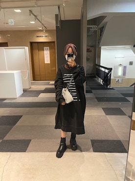 「MM6 Maison Margiela（ｴﾑｴﾑｼｯｸｽ ﾒｿﾞﾝ ﾏﾙｼﾞｪﾗ）のアイテム（ワンピース/ドレス）」を使った、RINKAさん（レディース・150cm）の秋コーディネート