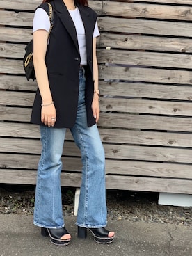 「MOUSSY（マウジー）のアイテム（シューズ）」を使った、siさん（レディース・160cm）の夏コーディネート