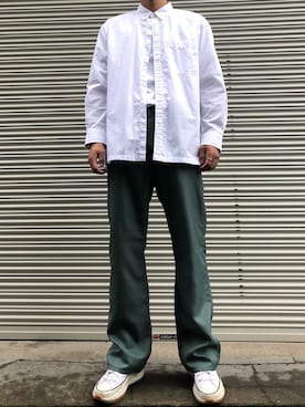 「JW Anderson（ジェイダブリューアンダーソン）のアイテム（スニーカー）」を使った、B🇰🇷さん（メンズ・178cm）の秋コーディネート