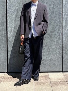 「COMME des GARCONS（コムデギャルソン）のアイテム（トップス）」を使った、Bさん（メンズ・178cm）の春コーディネート