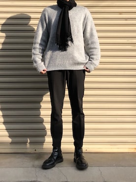 「DHOLIC（ディーホリック）のアイテム（スラックス）」を使った、B🇰🇷さん（メンズ・178cm）の冬コーディネート