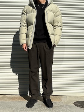 「服とコスメでなりたい自分に」｜「アイテム（ダウンジャケット/コート）」を使った、B🇰🇷さん（メンズ・178cm）の冬コーディネート