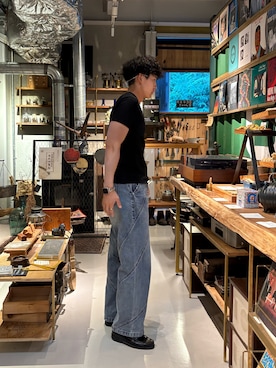 「アイテム（サングラス）」を使った、Bさん（メンズ・178cm）の夏コーディネート