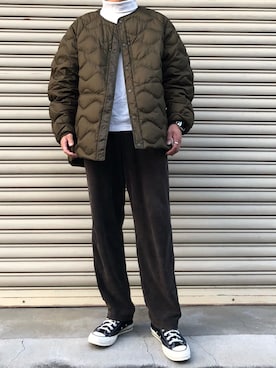 「White Mountaineering」｜「アイテム（ダウンジャケット/コート）」を使った、B🇰🇷さん（メンズ・178cm）の秋コーディネート