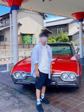「Reebok（リーボック）のアイテム（スリッポン）」を使った、おのでらさん（メンズ・161cm）の夏コーディネート