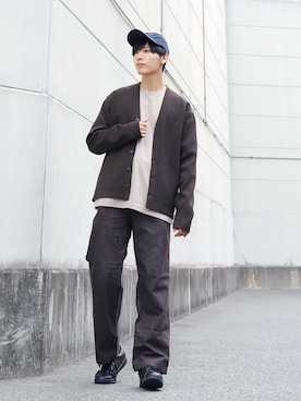 「アイテム（キャップ）」を使った、ひっちさん（メンズ・171cm）の秋コーディネート