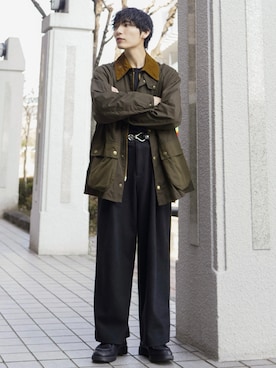 「アイテム（モカシン/デッキシューズ）」を使った、ひっちさん（メンズ・171cm）の冬コーディネート