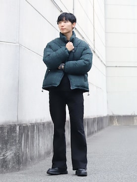 「アイテム（モカシン/デッキシューズ）」を使った、ひっちさん（メンズ・171cm）の秋コーディネート