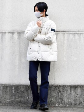 「Dr. Martens（ドクターマーチン）の【別注】 ＜Dr.Martens＞ ADRIAN/シューズ（ローファー）」を使った、HICCHIさん（メンズ・170cm）の秋コーディネート