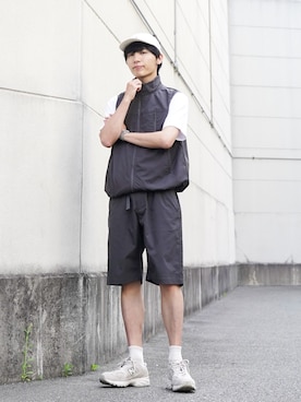 「MandO（Auntie Rosa）（エムオー）のアイテム（パンツ）」を使った、HICCHIさん（メンズ・171cm）の夏コーディネート