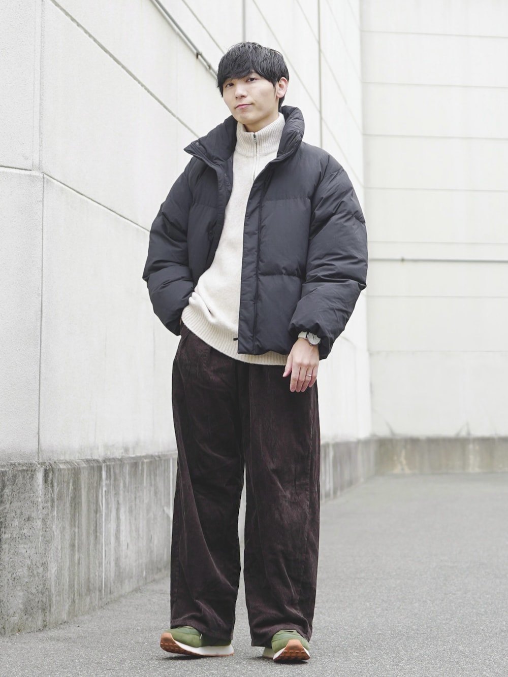 PT01805] UNIQLO ダウンコート ブラック系 M ユニクロ エンジニアド