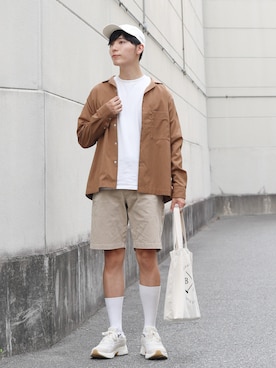 「アイテム（トートバッグ）」を使った、ひっちさん（メンズ・171cm）の夏コーディネート