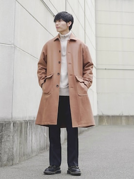 「LIDNM（リドム）のアイテム（その他アウター）」を使った、ひっちさん（メンズ・171cm）の冬コーディネート
