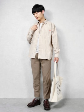 「CASPER JOHN」｜「アイテム（その他）」を使った、ひっちさん（メンズ・172cm）の春コーディネート