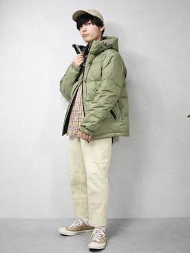 「CONVERSE（コンバース）のアイテム（帽子）」を使った、ひっちさん（メンズ・172cm）の冬コーディネート