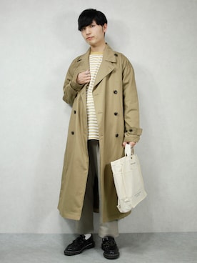 「Dr. Martens（ドクターマーチン）の【別注】 ＜Dr.Martens＞ ADRIAN/シューズ（ローファー）」を使った、HICCHIさん（メンズ・172cm）の冬コーディネート