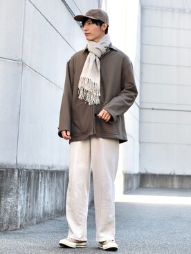 「Steven Alan（スティーブンアラン）のアイテム（カバーオール）」を使った、ひっちさん（メンズ・170cm）の冬コーディネート