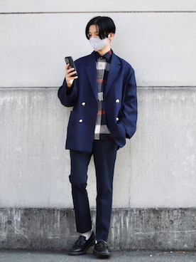 「UNIQLO（ユニクロ）の50色ソックス（消臭機能付き）（ソックス/靴下）」を使った、ひっちさん（メンズ・170cm）の秋コーディネート