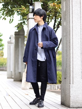 「ブルーコーデ」｜「アイテム（その他アウター）」を使った、ひっちさん（メンズ・172cm）の秋コーディネート