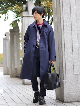「ボストンバッグ」｜「アイテム（その他アウター）」を使った、ひっちさん（メンズ・172cm）の秋コーディネート