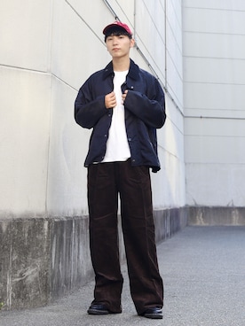 「アイテム（ブルゾン）」を使った、ひっちさん（メンズ・171cm）の秋コーディネート