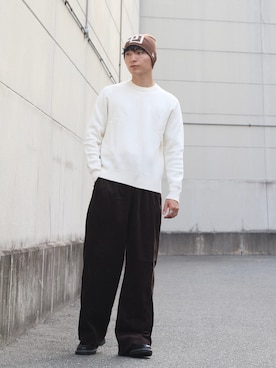 「NEW ERA（ニューエラ）のアイテム」を使った、ひっちさん（メンズ・171cm）の秋コーディネート