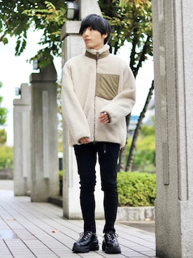 「アドラー」｜「アイテム（ブルゾン）」を使った、ひっちさん（メンズ・172cm）の秋コーディネート